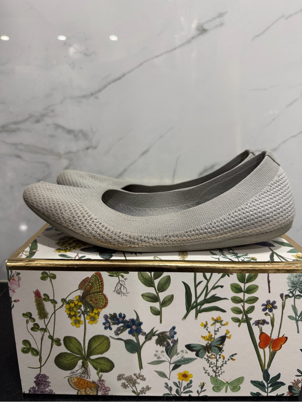 Women’s Gray Knit Ballet Flats 8.5 - Picture 1 of 6
